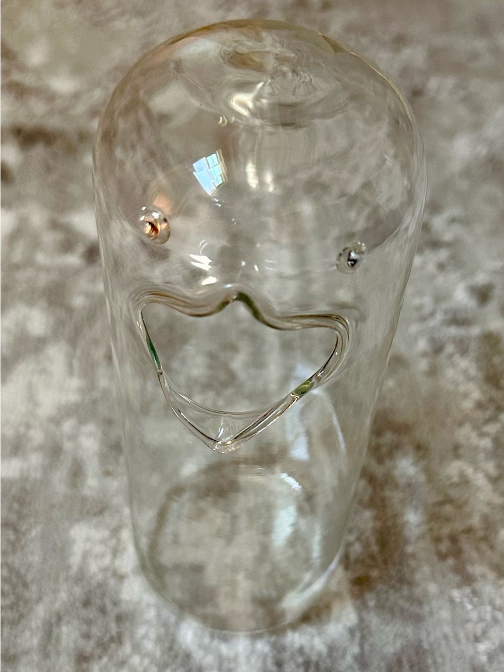 Vintage Hand Blown Glass Bird Snack Dispenser